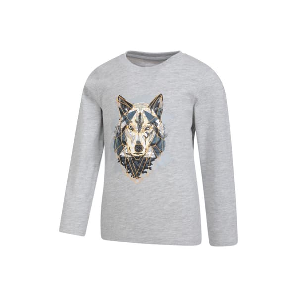 Mountain Warehouse Childrens/Kids Wolf Organic Long-Sleeved T-Shirt
