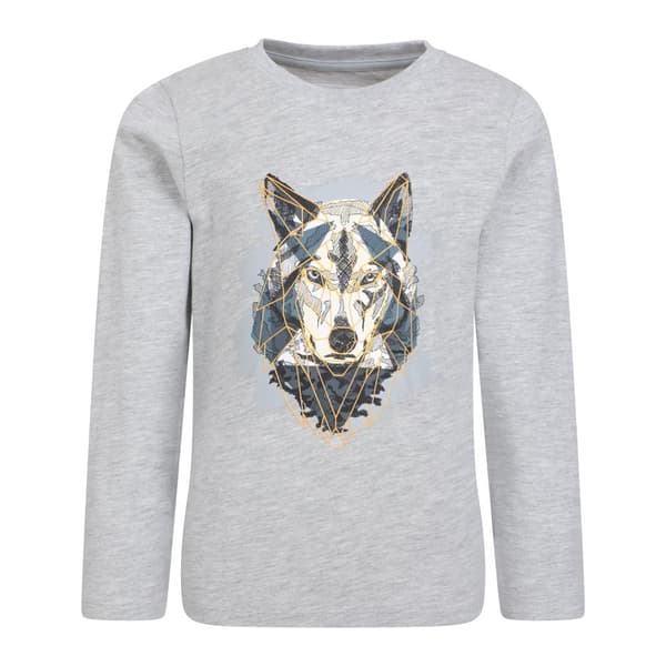 Mountain Warehouse Childrens/Kids Wolf Organic Long-Sleeved T-Shirt
