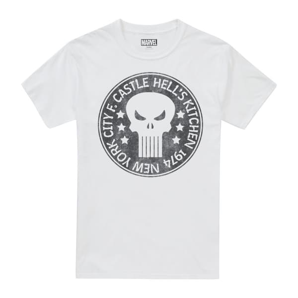 The Punisher Castle T-shirt, herr White XXL