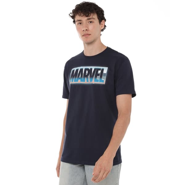 Marvel Blå stål t-shirt för herrar
