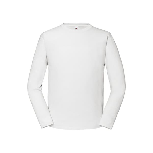 Fruit of the Loom Mens Iconic Premium Plain Long-Sleeved T-Shirt