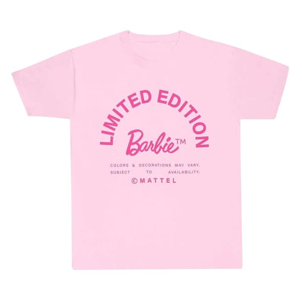 Barbie Unisex Adult Limited Edition Logo T-Shirt Light Pink L
