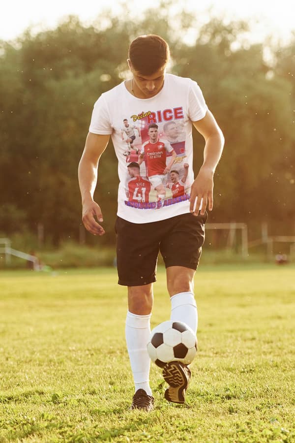 Declan Rice spelare t-shirt sportströja England & Arsenal