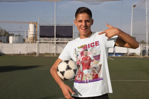 Declan Rice spelare t-shirt sportströja England & Arsenal