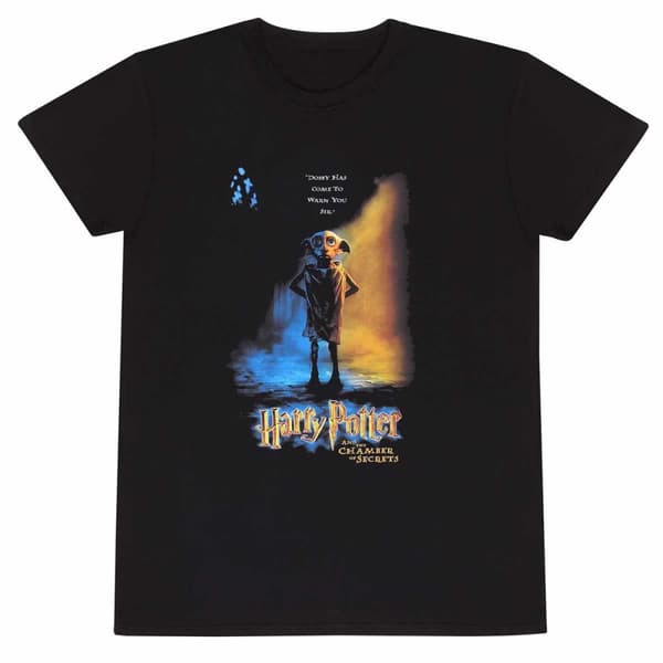 Harry Potter Unisex Adult Dobby Poster T-Shirt Black S