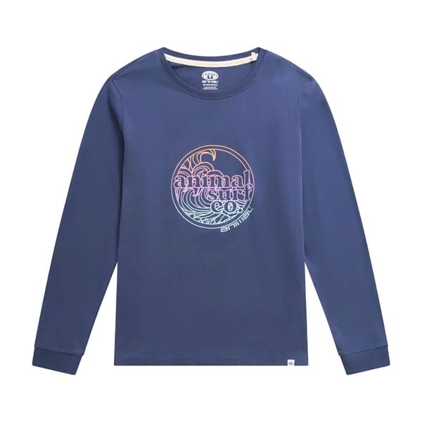 Animal Womens/Ladies Adriana Mystic Organic Long-Sleeved Top Dark Blue 14 UK