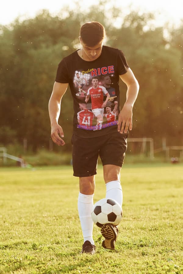 Declan Rise Svart t-shirt Arsenal & England spelare