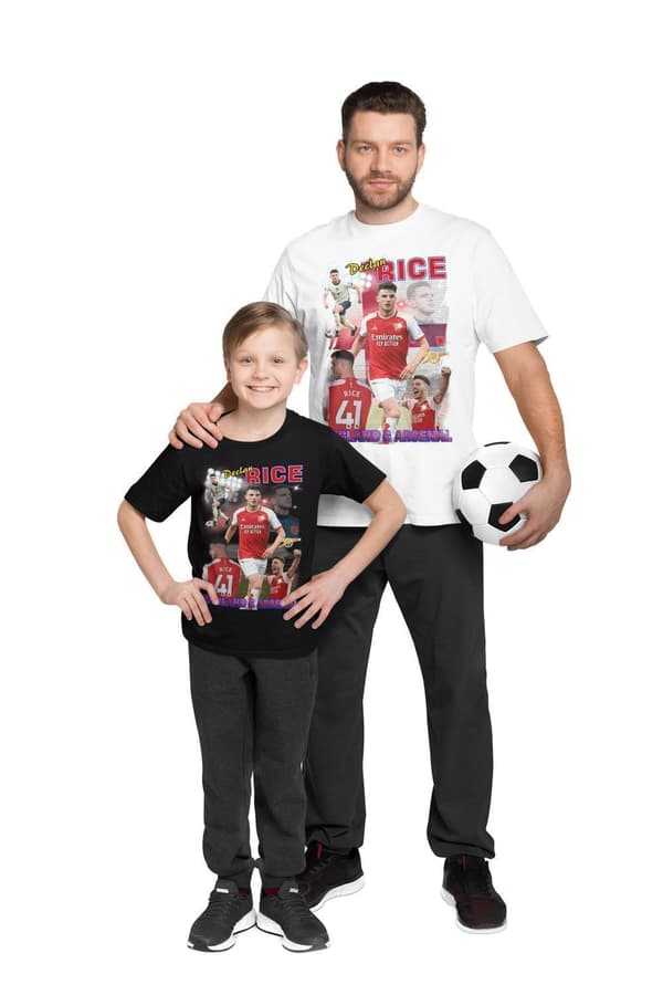 Declan Rise Svart t-shirt Arsenal & England spelare