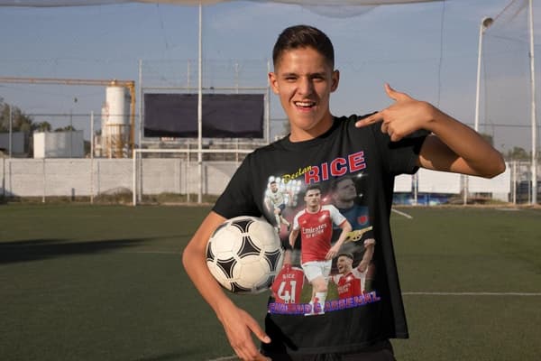 Declan Rise Svart t-shirt Arsenal & England spelare