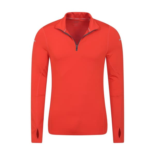 Mountain Warehouse Mens Vault Recycled Half Zip Long-Sleeved Top