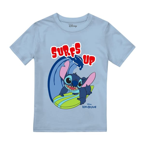 Lilo & Stitch Surf´s Up T-shirt för pojkar Light Blue 5-6 Years