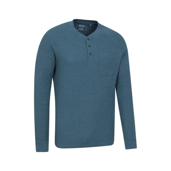 Mountain Warehouse Mens Selby Waffle Henley T-Shirt
