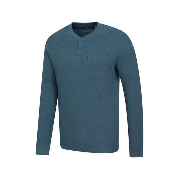 Mountain Warehouse Mens Selby Waffle Henley T-Shirt