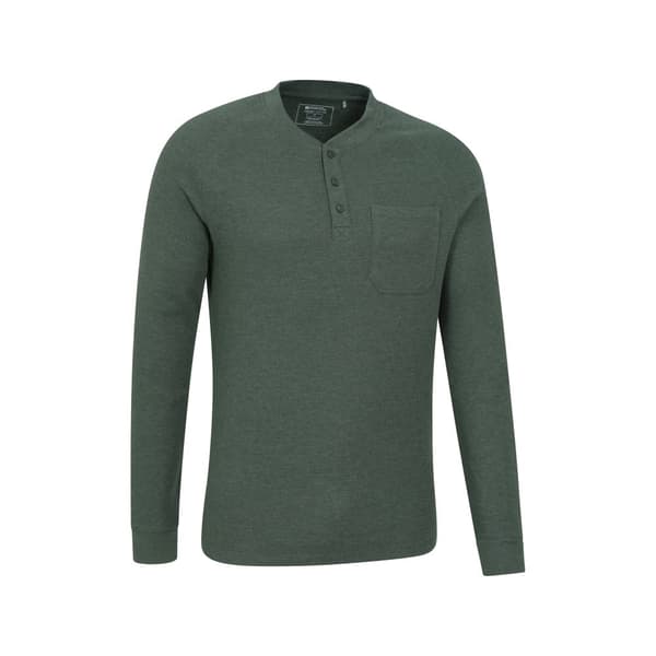 Mountain Warehouse Mens Selby Waffle Henley T-Shirt