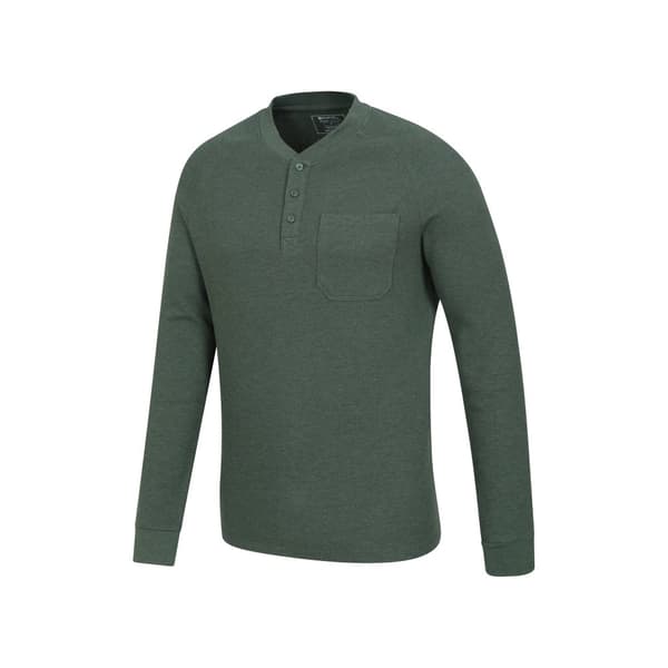 Mountain Warehouse Mens Selby Waffle Henley T-Shirt
