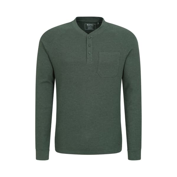 Mountain Warehouse Mens Selby Waffle Henley T-Shirt