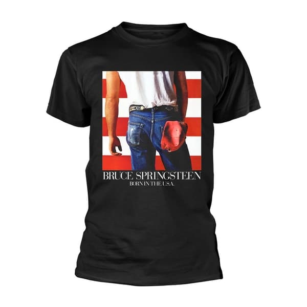 Bruce Springsteen Unisex T-shirt til voksne født i USA Black S