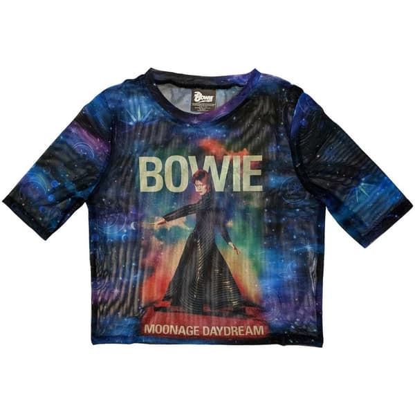 David Bowie Dam/Tjej Moonage Daydream Mesh Crop Top