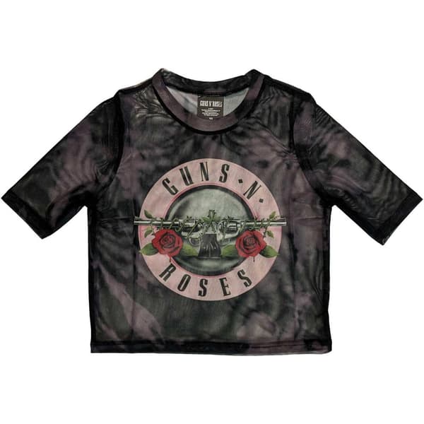 Guns N Roses Womens/Ladies Logo Mesh Crop Top
