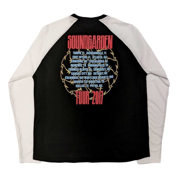 Soundgarden Unisex Adult Tour 2017 Raglan T-Shirt