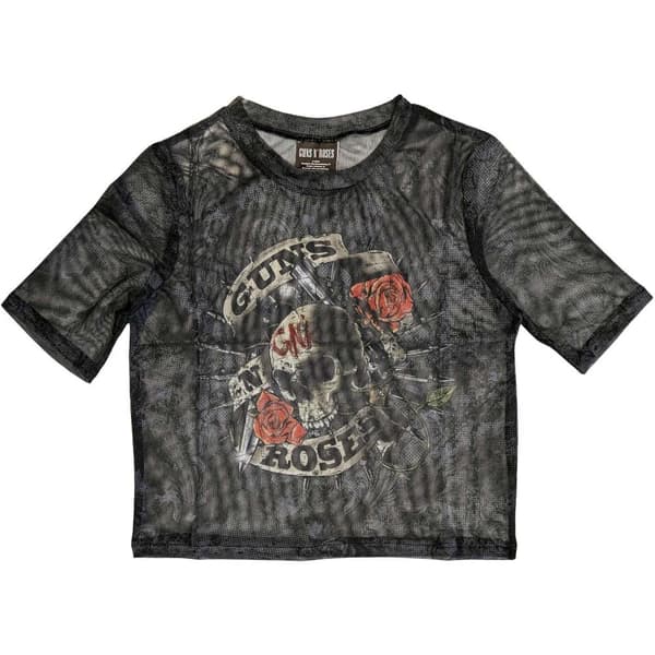 Guns N Roses Womens/Ladies Firepower Mesh Crop Top