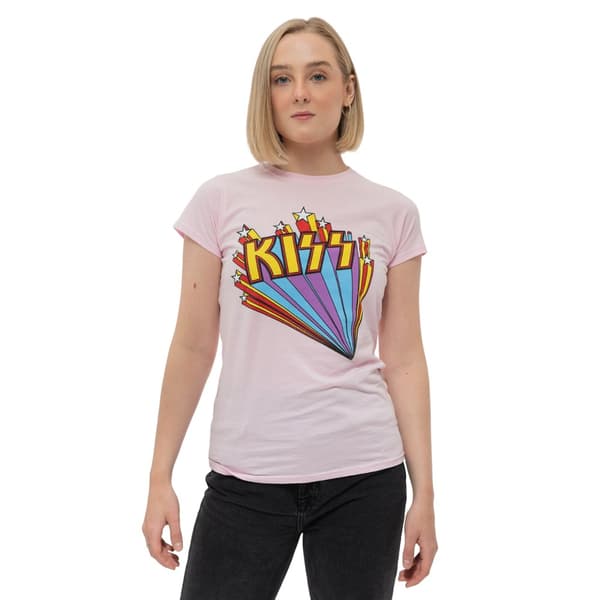 Kiss Womens/Ladies Stars T-Shirt