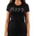 Miniatyrbillede 1 af 3: Kiss Womens/Ladies Logo Embellished T-Shirt