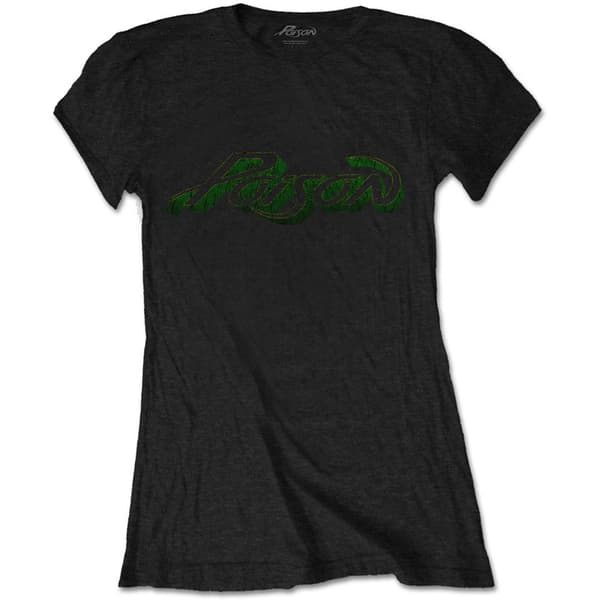 Poison Womens/Ladies Vintage Logo T-Shirt Black L