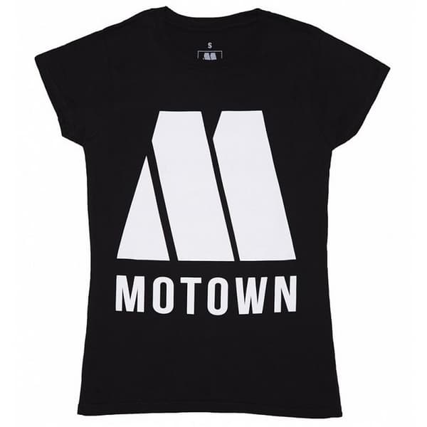 Motown Records Dam/Tjej M Bomull T-shirt med logotyp Black S