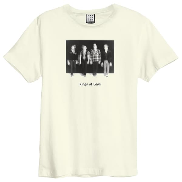 Amplified Unisex Adult Blurred Photo Kings Of Leon T-Shirt Vintage White XS