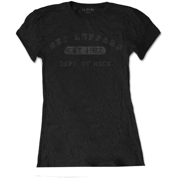 Def Leppard Collegiate T-shirt med logotyp - dam/dam Black M