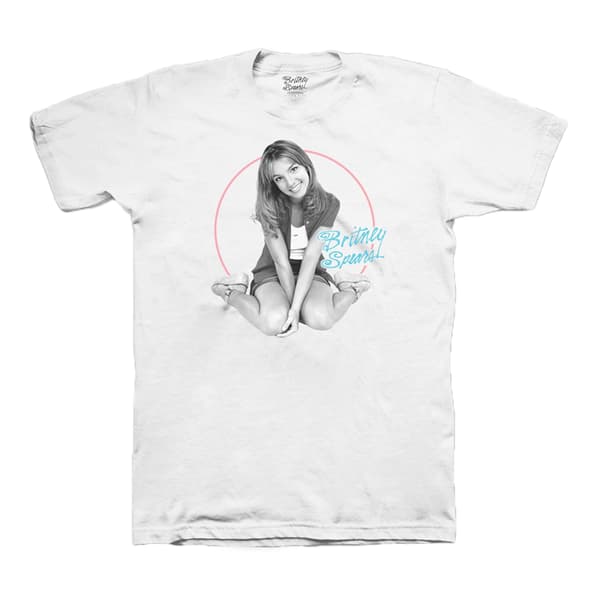Britney Spears Unisex Adult Classic Circle T-Shirt White L