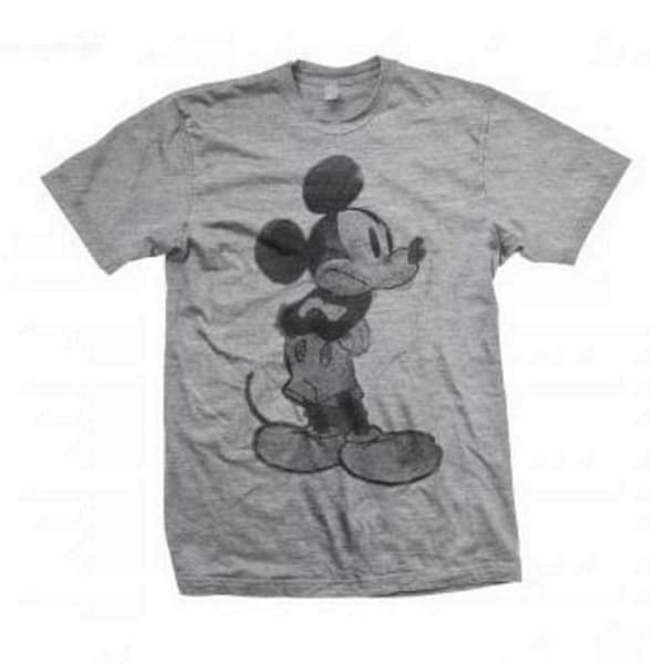 Disney Unisex vuxen Musse Pigg Sketch T-shirt Grey XL