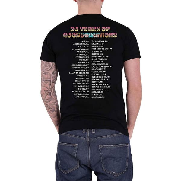 The Beach Boys Unisex Adult Good Vibes Tour Cotton T-Shirt