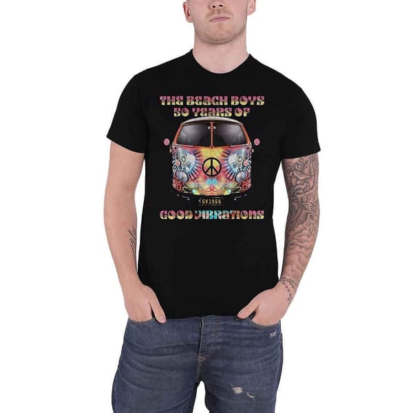 The Beach Boys Unisex Adult Good Vibes Tour Cotton T-Shirt