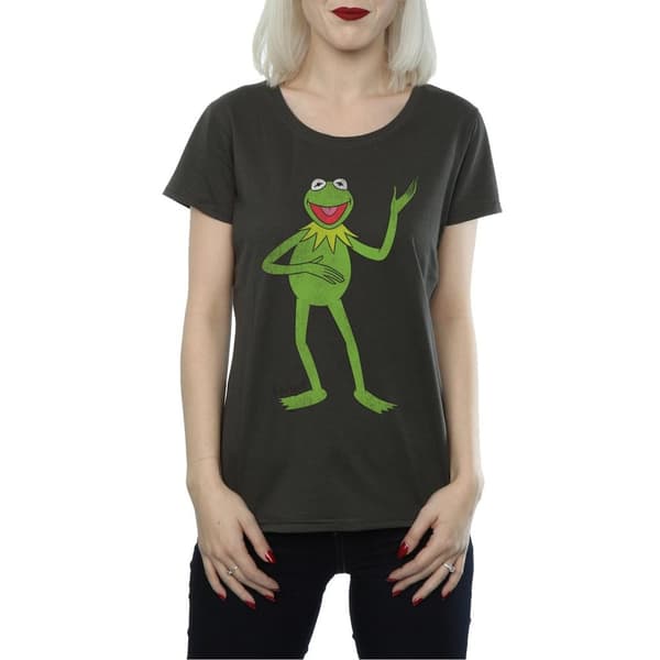 The Muppets Dam/Tjej - Classic Kermit - T-shirt i värmegrått