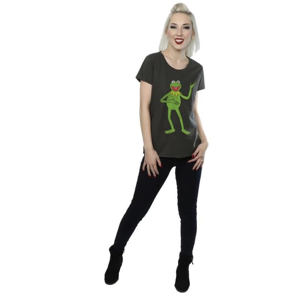 The Muppets Dam/Tjej - Classic Kermit - T-shirt i värmegrått