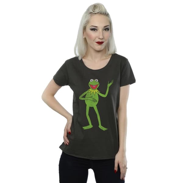 The Muppets Dam/Tjej - Classic Kermit - T-shirt i värmegrått