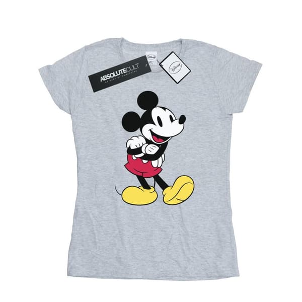 Disney Womens/Ladies Classic Mickey Mouse Heather T-Shirt
