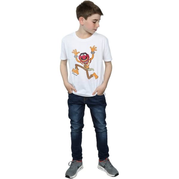 The Muppets T-shirt i bomull med klassiska djur för pojkar