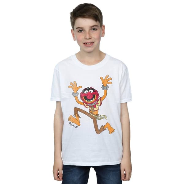 The Muppets T-shirt i bomull med klassiska djur för pojkar