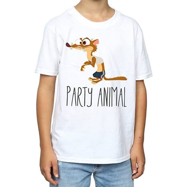 Zootropolis T-shirt i bomull med partydjur för pojkar
