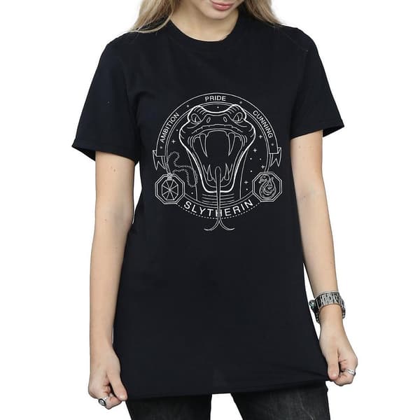 Harry Potter Womens/Ladies Slytherin Cotton Boyfriend T-Shirt