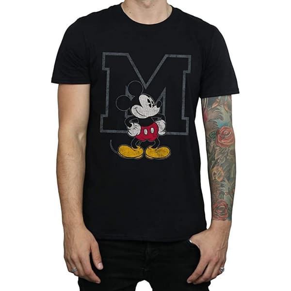 Disney Mens Classic M Musse Pigg T-shirt i bomull