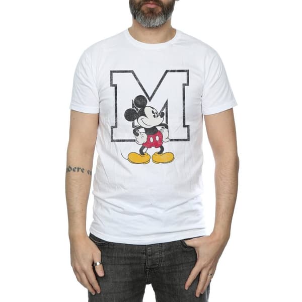 Disney Mens Classic M Musse Pigg T-shirt i bomull