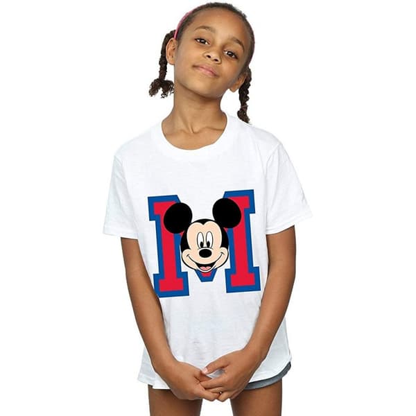Disney Girls M Mickey Mouse Cotton T-Shirt