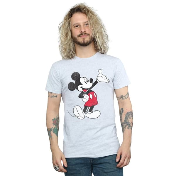 Disney Mens Traditional Wave Mickey Mouse T-Shirt