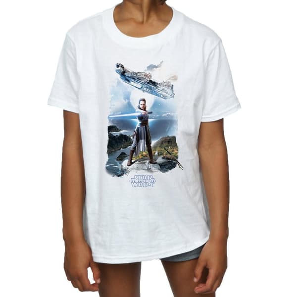 Star Wars: The Last Jedi Rey Millennium Falcon T-shirt i bomull för flickor