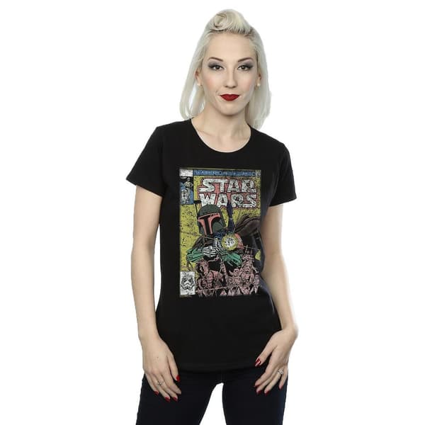 Star Wars Womens/Ladies Boba Fett Comic Cotton T-Shirt