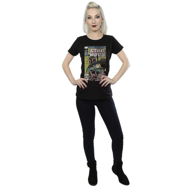 Star Wars Womens/Ladies Boba Fett Comic Cotton T-Shirt